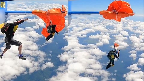 skydiving-accident-parachute-caught-aircraft-tail-viral-video-australia