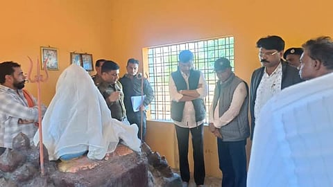 Tension in Bhandara's Pavni as idol desecrated in Bhavad temple for the 3rd time.