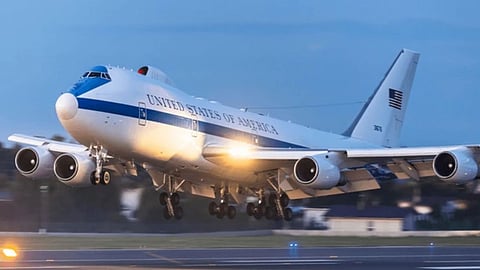 Something big is about to happen, man! America's 'Doomsday Plane' has been spotted after 51 years. Is this a preparation to strike Iran with full force?