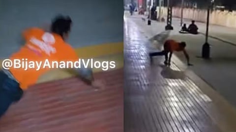 A viral video of a Swiggy delivery agent falling from a moving train has sparked concerns over gig workers’ safety in India.