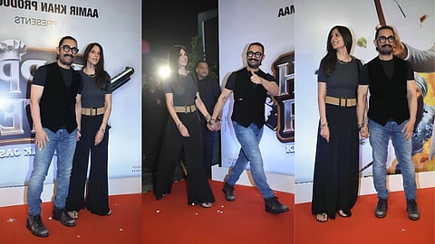 happy patel screening aamir khan gauri spratt hand in hand
