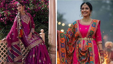 Dupatta Drapping Style, Lohri