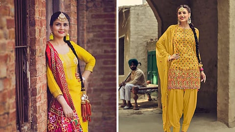 lohri outfits, Latest Patiala Suit