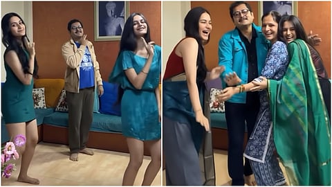 Bhabiji Ghar Par Hain Actor Tiwari Ji Dance With Daughters Video Viral