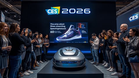 hassle of cleaning expensive shoes is over! The world's first smart shoe-cleaning robot was unveiled at CES 2026.