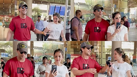 Sussanne khan arslan goni airport video hrithik roshan video call