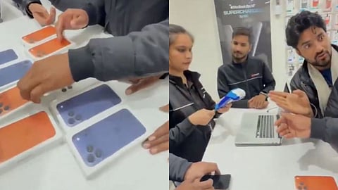 A man buying 10 iPhones at once for his friends has left social media users stunned.