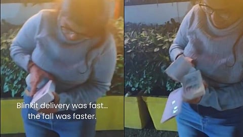 A girl’s happiness turned into shock after her Blinkit-ordered iPhone slipped from her hand, and the video went viral.