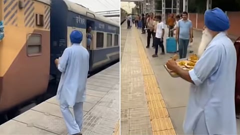 A video of a Sikh elder distributing free food and water at Barnala railway station is winning hearts online.