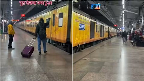 A guard stopping the Tejas Rajdhani for a late passenger has gone viral on social media.