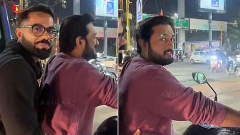 Fans were stunned to spot Dhoni and Kohli riding a bike, but the viral video revealed they were lookalikes.