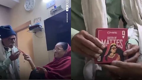 An elderly man’s sweet birthday surprise for his wife with a cake and lipstick has melted hearts online.