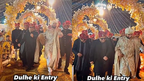 A groom’s wedding entry inspired by Akshay Kumar’s Rahman Dacait character from the FA9LA song has gone viral on social media.