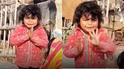 A cute yet thought-provoking video of a policeman talking to a scared child about going to school has gone viral on social media.