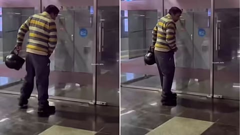 A viral video showing a man urinating inside a Delhi Metro station has sparked outrage over civic sense.