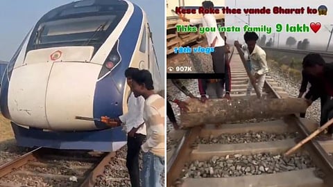 A viral video showing content creators allegedly stopping Vande Bharat Express has sparked outrage and demands for strict legal action.