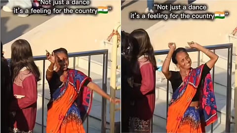 An elderly woman dancing joyfully to a patriotic song at Wagah Border on Republic Day has won hearts across social media.