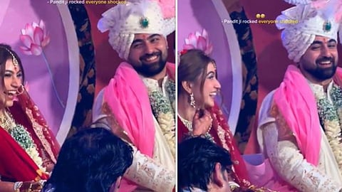 A pandit’s funny question about Nora Fatehi during a wedding ceremony left the bride, groom, and guests laughing out loud.