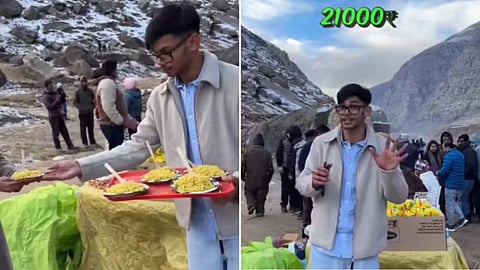 A content creator earned over ₹21,000 in a day by selling Maggi in the hills, and the video has gone viral on social media.