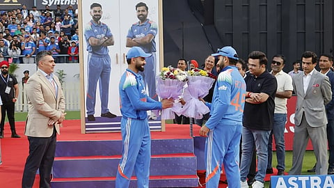 Virat Kohli and Rohit Sharma were Felicitated in BCA Stadium