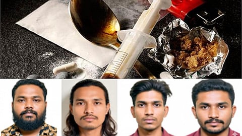 Filmy chase, car rams into police! Drugs worth ₹18.78 lakh seized, 3 accused arrested.