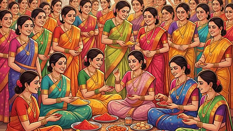 Gadchiroli: On Makar Sankranti, women in Nehru Ward showed their unity through the Haldi-Kumkum ceremony