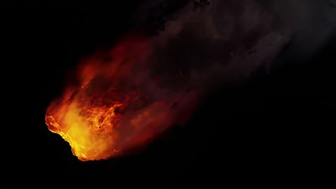 Mysterious burning objects fell from the sky in Parsodi village, Bhandara.