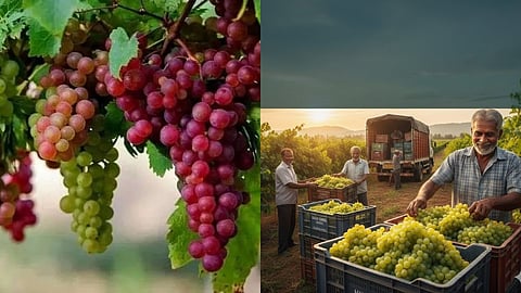 Despite the challenges posed by nature, grapes from Nashik district have taken a 'foreign flight', bringing relief to farmers.