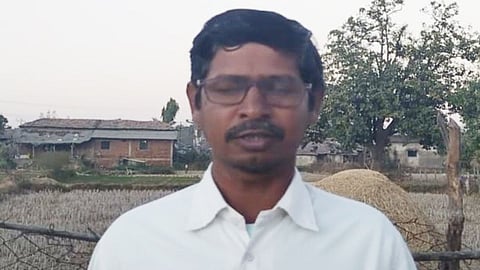 Former Naxal commander Niringsay alias Gopi Madavi joins democratic protest in Gadchiroli.