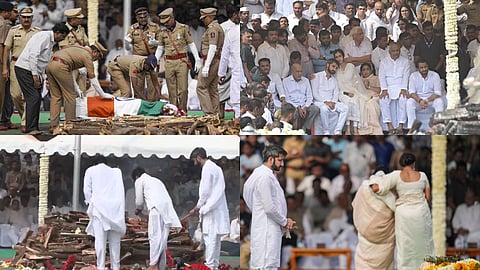 Ajit Pawar's last rites performed with state honors in Baramati. Amit Shah, Devendra Fadnavis & Supriya Sule pay tribute. See emotional photos of the funeral.