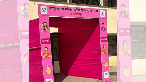 Nagpur Elections Pink Booth Model Polling Station