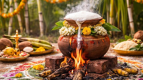 Pongal Tradition of Milk Boiling in Pot