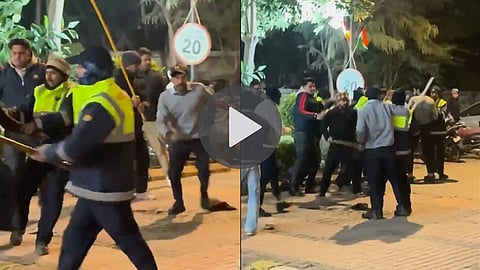 noida high rise society turns battleground delivery boys clash with security guards