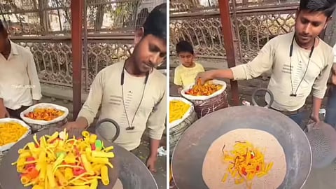 A viral video of a vendor frying chips in sand sparked debate online after a doctor reacted to it.