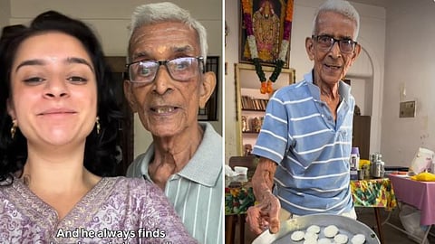 A 94-year-old man’s simple and active lifestyle has won hearts on social media.
