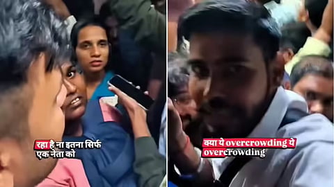 Amid a Mumbai local train argument, a young man questioned overcrowding and political accountability.