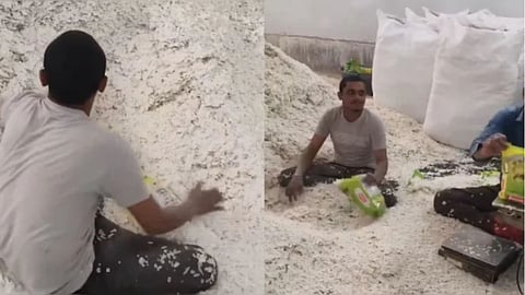 A viral video showing unhygienic poha packing has raised serious food safety concerns online.