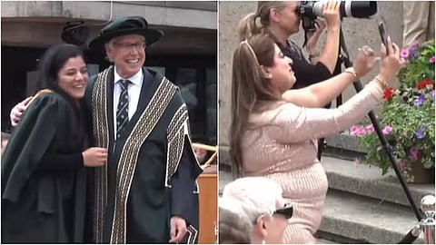 A Punjabi mother’s cheerful “I love you” stole the show at a Canadian convocation ceremony.
