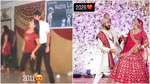 A couple recreated their 2011 college dance at their wedding, and the nostalgic video went viral.