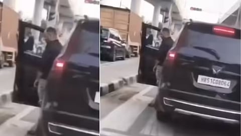 A viral video of a man urinating on a Faridabad highway has triggered debate over civic sense in India.