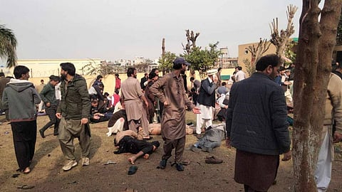 The biggest attack of 2026! Bodies strewn across the 'Qasr-e-Khadijatul Kubra' mosque in Islamabad; more than 70 injured.