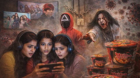korean web show entry and ghaziabad suicide case
