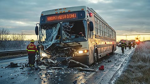 Tragic bus accident in Chhattisgarh: Passenger bus overturns after brake failure, 5 dead, 20 injured