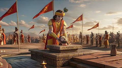 mysterious warrior of the Mahabharata offered his own head even before the war began