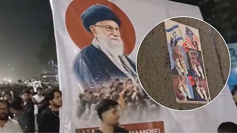 Mumbra Protest Netanyahu Trump Posters