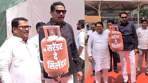 Nana Patole Vijay Wadettiwar LPG Protest Mumbai