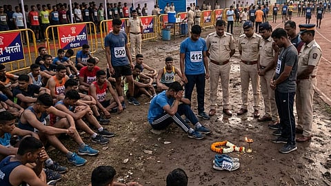 Pune Police Recruitment Accident -candidate death heart attack