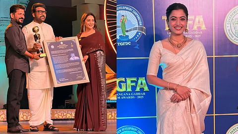 Telangana Gaddar Film Awards Ugadi event Tollywood Kamal Haasan Nagarjuna Rashmika Madhuri