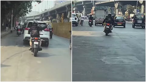 A biker cleared traffic for an ambulance, showcasing a powerful act of humanity.