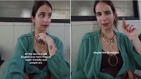 Portuguese creator Ines Faria was impressed by the cleanliness and staff at a Kerala hospital.